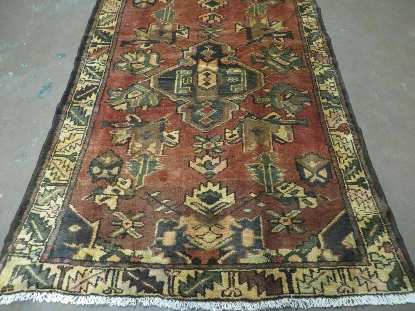 USED 4' X 6' Antique 1920 Handmade Turkish Wool Rug Veg Dye Nice