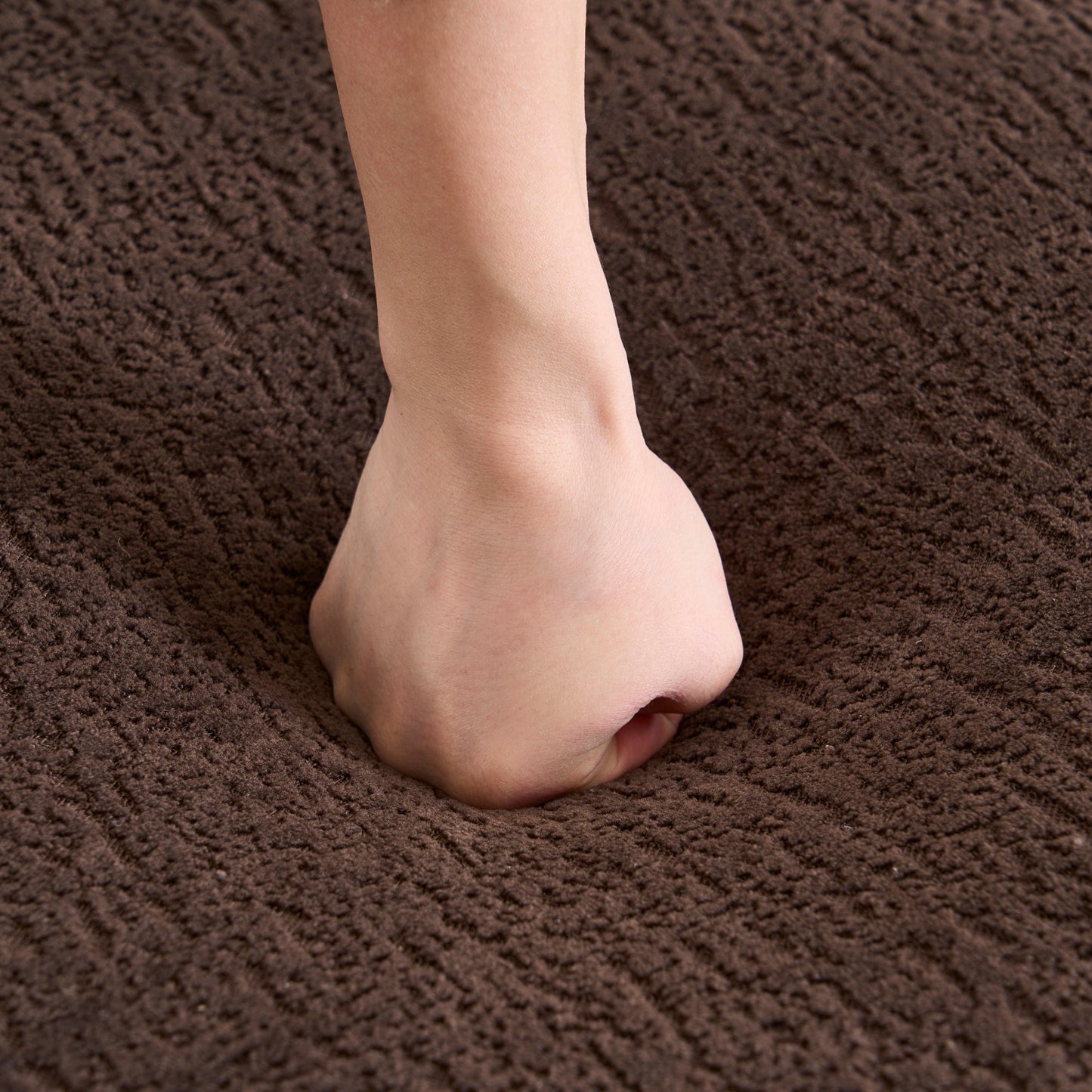 NEWn Brown Chenille Modular Compression Sponge L-Shape Sectional Sofa Couch with Curved Chaise