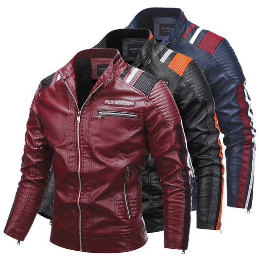 NEW Motorcycle Leather Coat For Men Autumn And Winter New Men