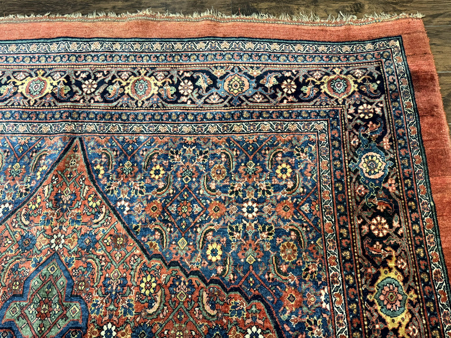 USED Antique Persian Bijar Rug 7x15