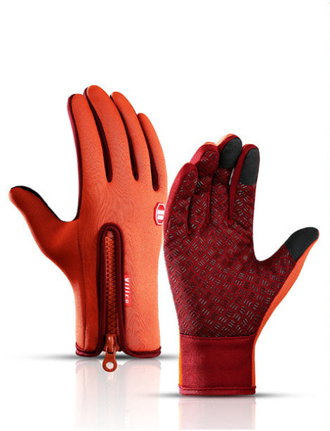 New Winter Gloves Touch Screen Riding Motorcycle Sliding Waterproof Sports Gloves With Fleece