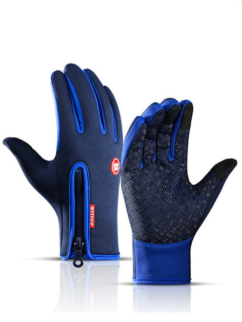 New Winter Gloves Touch Screen Riding Motorcycle Sliding Waterproof Sports Gloves With Fleece