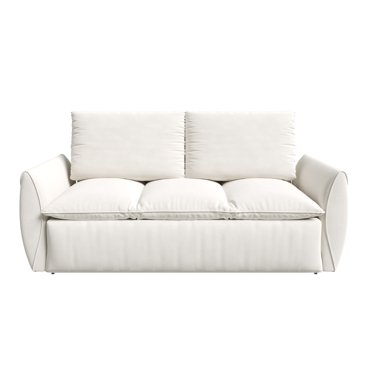 NEW 70.9' Beige Multi-Functional Velvet Loveseat Pull Out Sofa Bed 3-Seat Convertible Sleeper Couch with 2-in-1 Pillow and Blanket Set