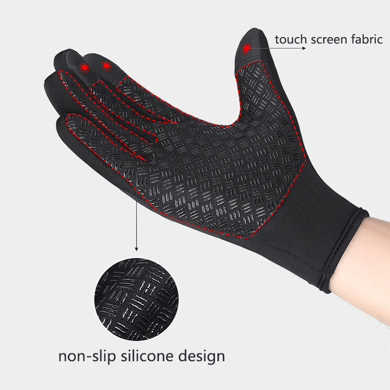 New Winter Gloves Touch Screen Riding Motorcycle Sliding Waterproof Sports Gloves With Fleece