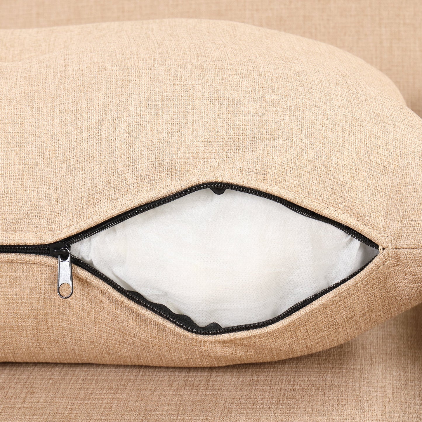 NEW Versatile Pull Out Sofa Sleeper 3 in 1 with Wing Table & USB Charge, Beige Linen, Compact Design