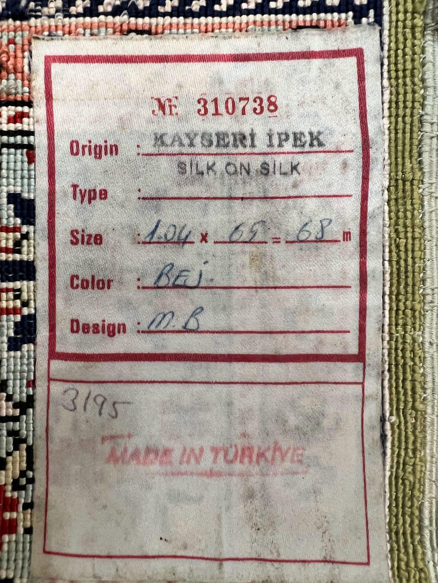 USED Silk Turkish Kayseri Rug 2x3, Very Finely Hand Knotted, Semi Open Field, Vintage, Silk Pile on Silk Foundation, 300 KPSI