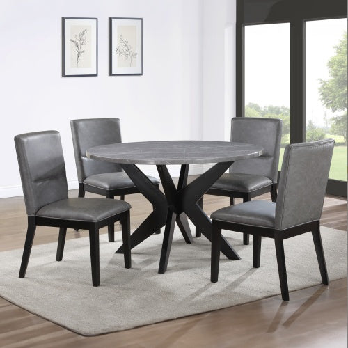 NEW Amy - 5 Piece Dining Set Gray