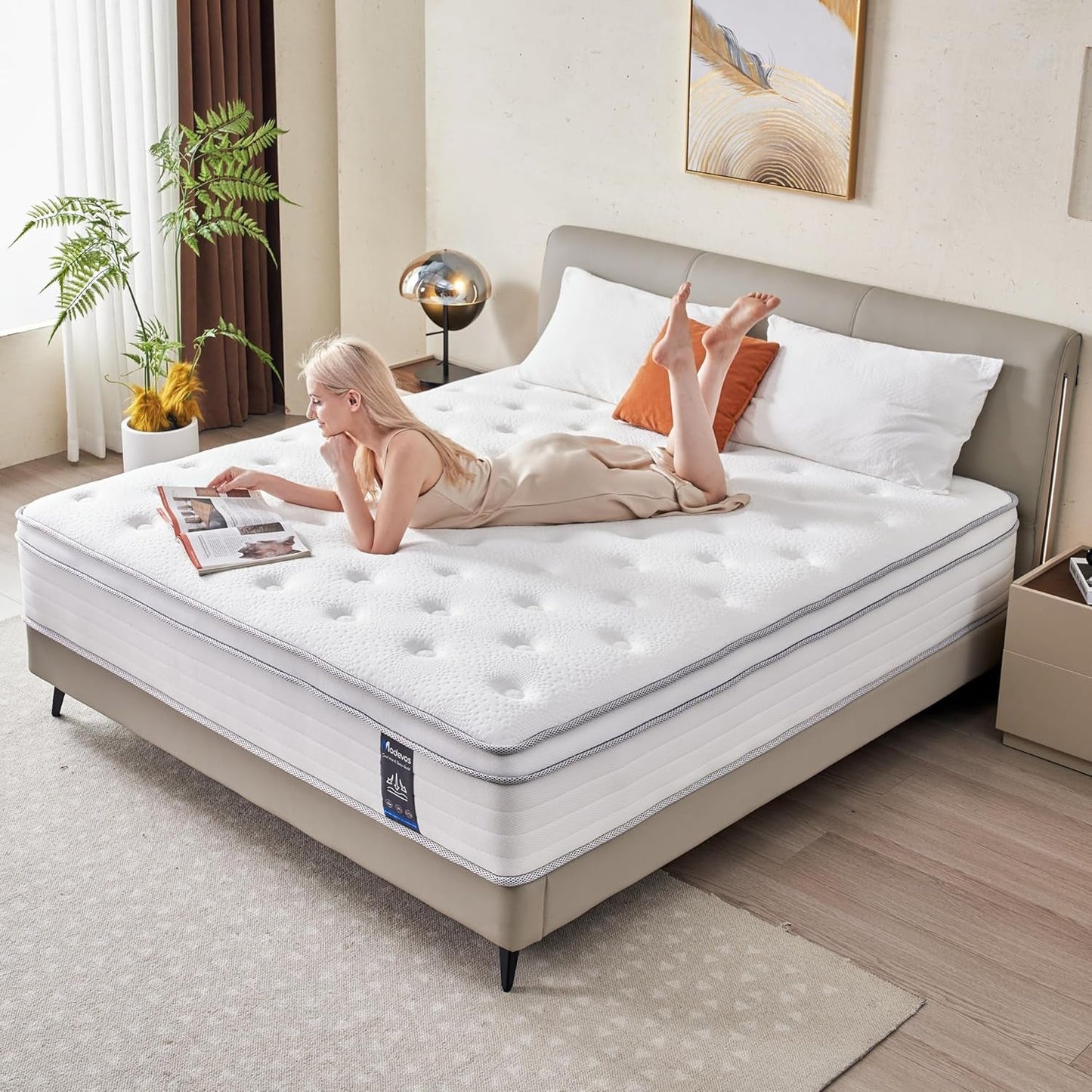 NEW Queen Twelve Inch Hybrid Memory Foam Mattress Boxed Premium