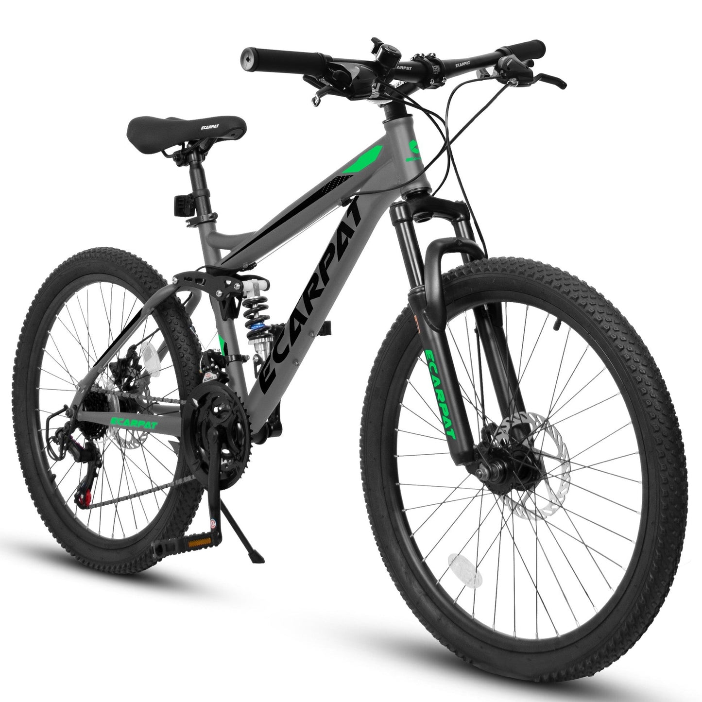 NEW A2760  27.5 Inch Full Suspension Mountain Bike, Front and Rear Dual Shock Absorbers, Mechanical Disc Brakes, 21-Speed, Suitable for Men and Women, Ideal for Travel and Fitness Enthusiasts