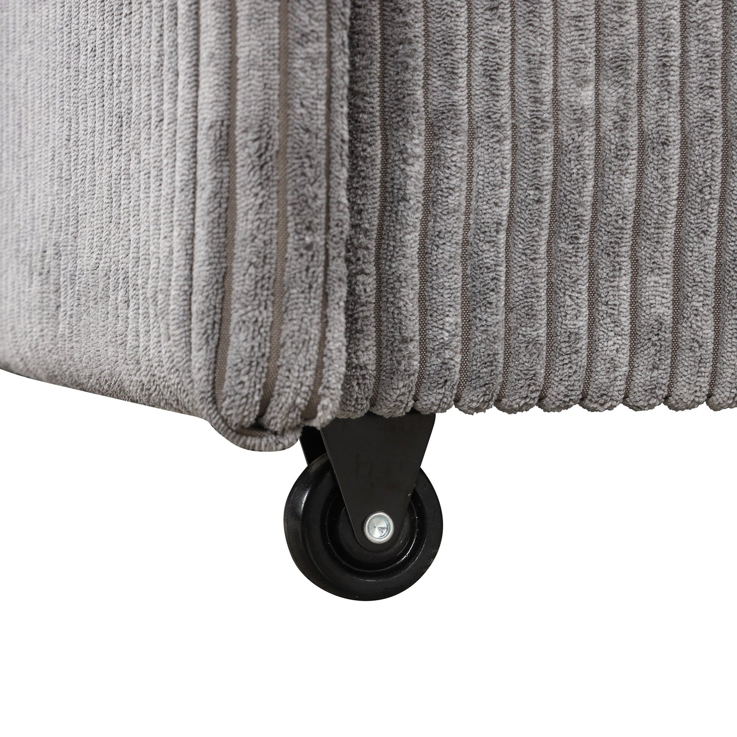 NEW U_STYLE Upholstery Sleeper Sectional Sofa with Storage Bags and 2 cup holders  on Arms