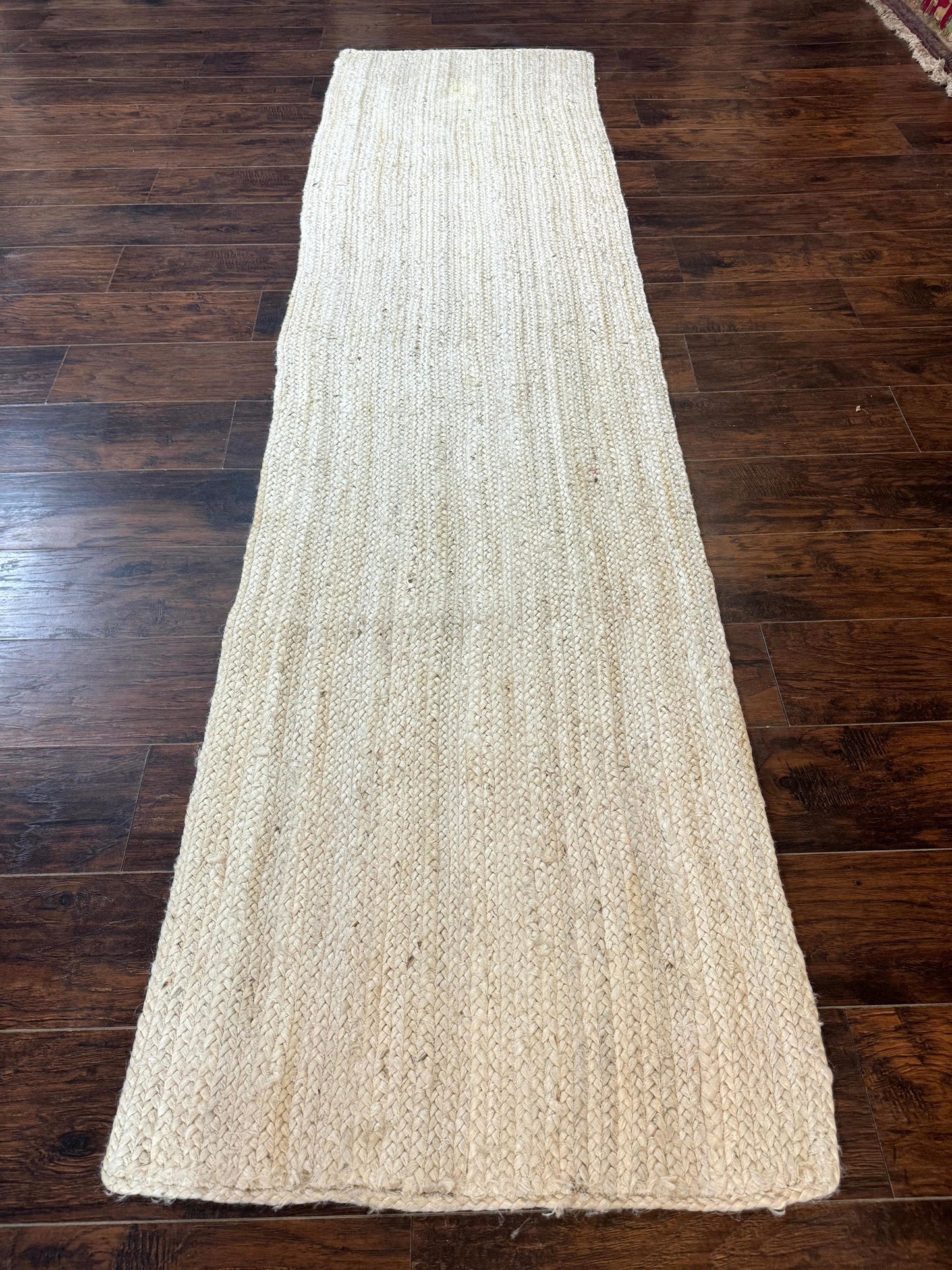 USED Modern Jute Runner Rug 2.7 x 10, Rug for Hallway or Kitchen, Farmhouse Rug