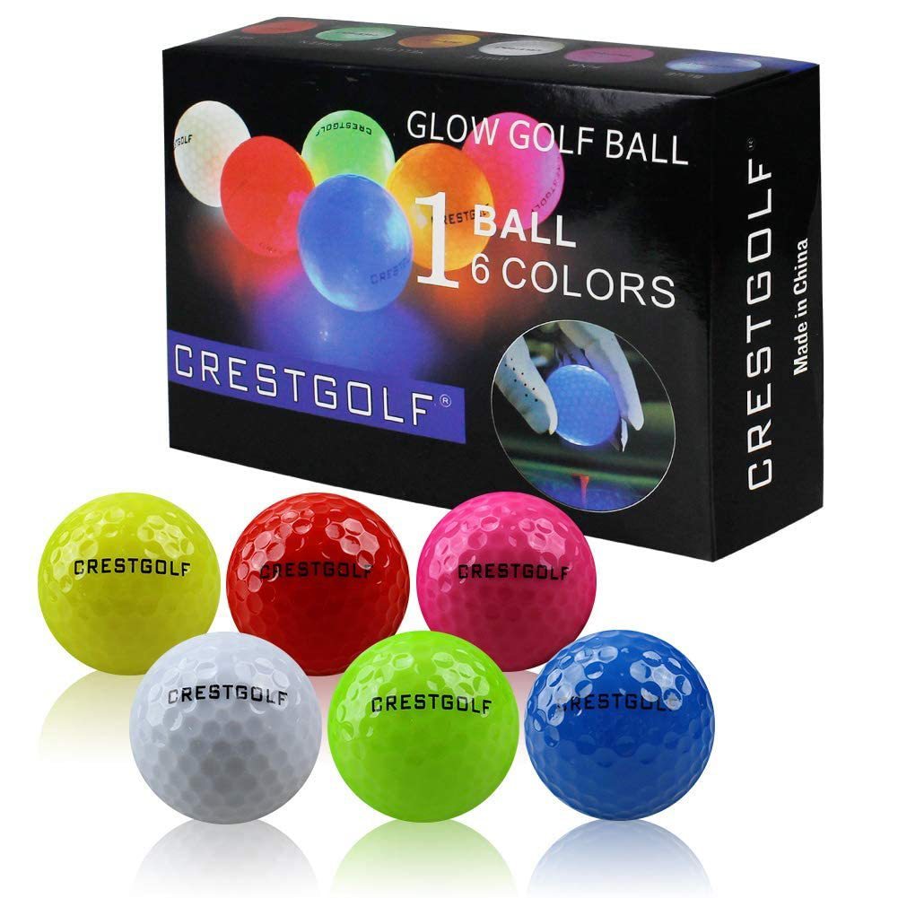 NEW LED Glowing Golf Ball Night Practice 6 Pieces In A Box