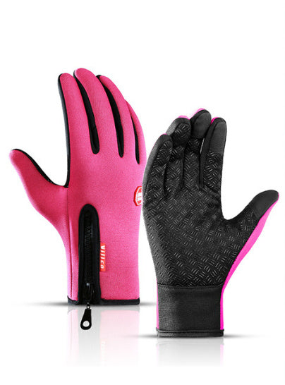 New Winter Gloves Touch Screen Riding Motorcycle Sliding Waterproof Sports Gloves With Fleece