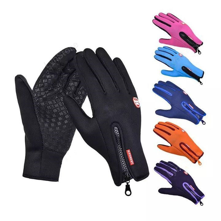 New Winter Gloves Touch Screen Riding Motorcycle Sliding Waterproof Sports Gloves With Fleece