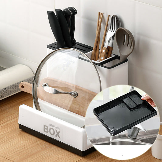New Tableware Storage Holders Kitchen Knife Plastic Storages Racks For Kitchen Convenience Cabinet Kitchen Gadgets