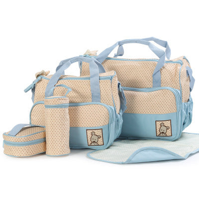 New Baby Diaper Bag Suits For Mom Baby Bottle Holder Mother Mummy Stroller Maternity Nappy Bags Sets