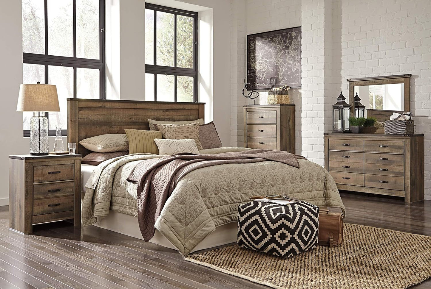 NEW Rustic King Headboard with Charming Plank Details