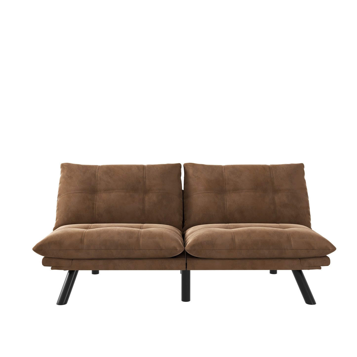 NEW Leatehr Feeling Brown Convertible Folding Modern sofa Bed