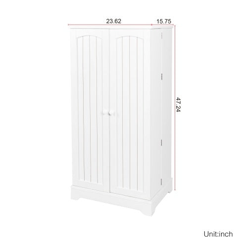 NEW Kitchen Storage Cabinet with Adjustable Shelves, Racks and Doors, Freestanding Kitchen Hutch Cupboard, Buffet Sideboard for Living Room or Dining Room, White
