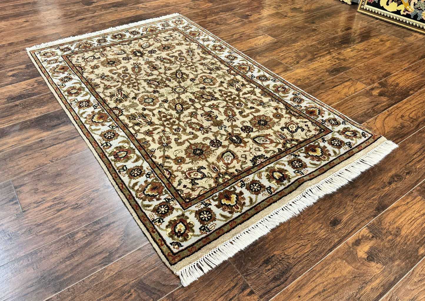 USED Pak Persian Rug 4x6, Floral Allover Vintage Oriental Carpet, Handmade Wool Rug