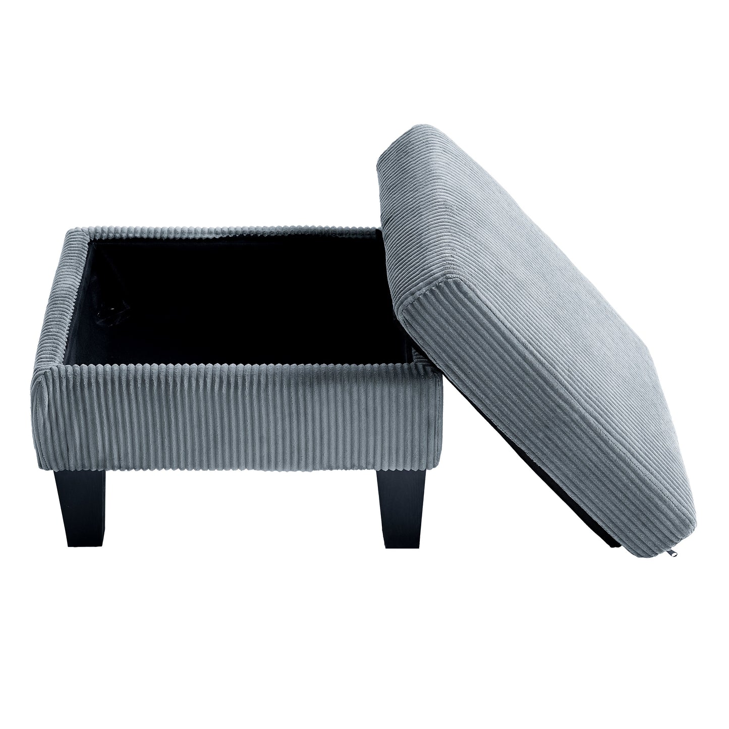 NEW Modern L-Shaped Sectional Sofa with Padded Cashmere Upholstery – Space-Saving Design for Living Rooms & Apartments, Easy Assembly, Grey