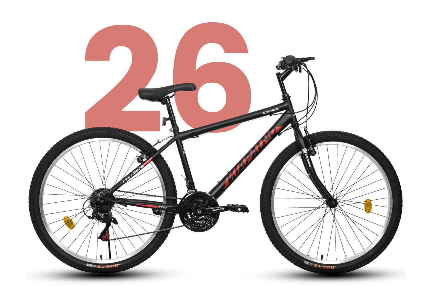 NEW A26338 26 Inch Carbon Steel Frame Mountain Bike,21-Speed Dual V-Brake, Adult and Teens Bicycle for Mountain
