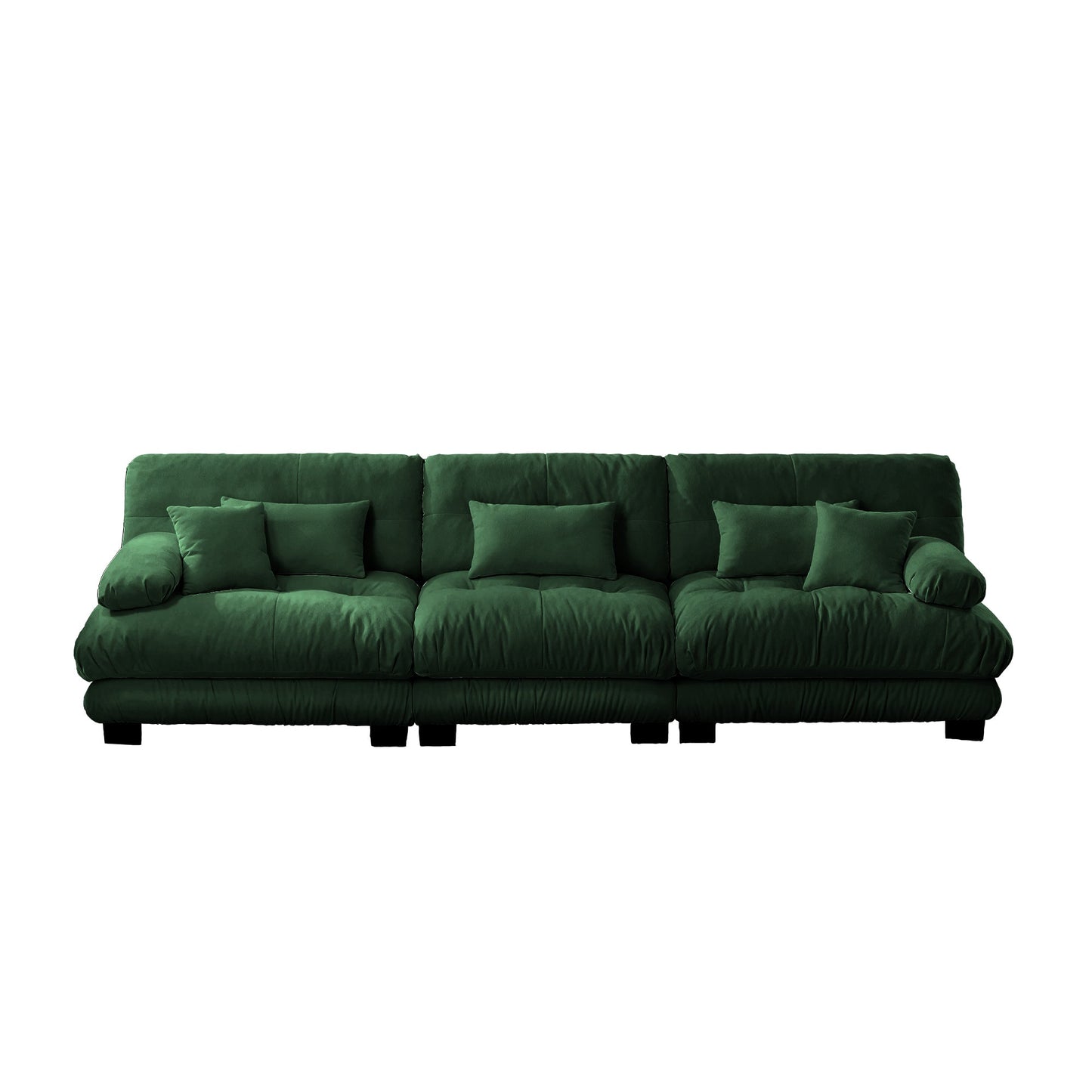 NEW Green Chenille Soft Comfy Upholstered 3-Seater Sectional Sofa Modular Deep Seat Sofa Couch