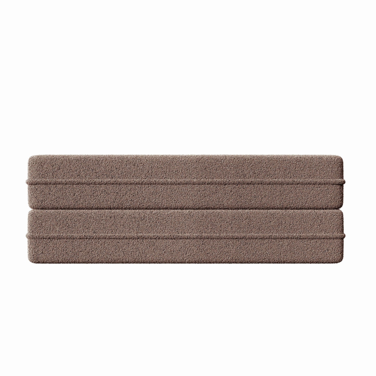 NEW Modern Brown Convertible Teddy Fabric Foam Filled Couch Sleeper Sofa Bed with Pillows and 15” Full Size Folding Mattress