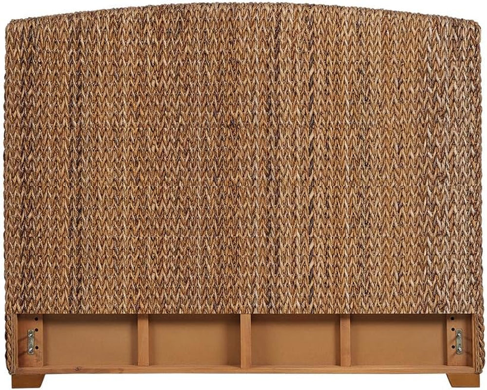 NEW Hand Woven Banana Leaf Queen Size Headboard Amber