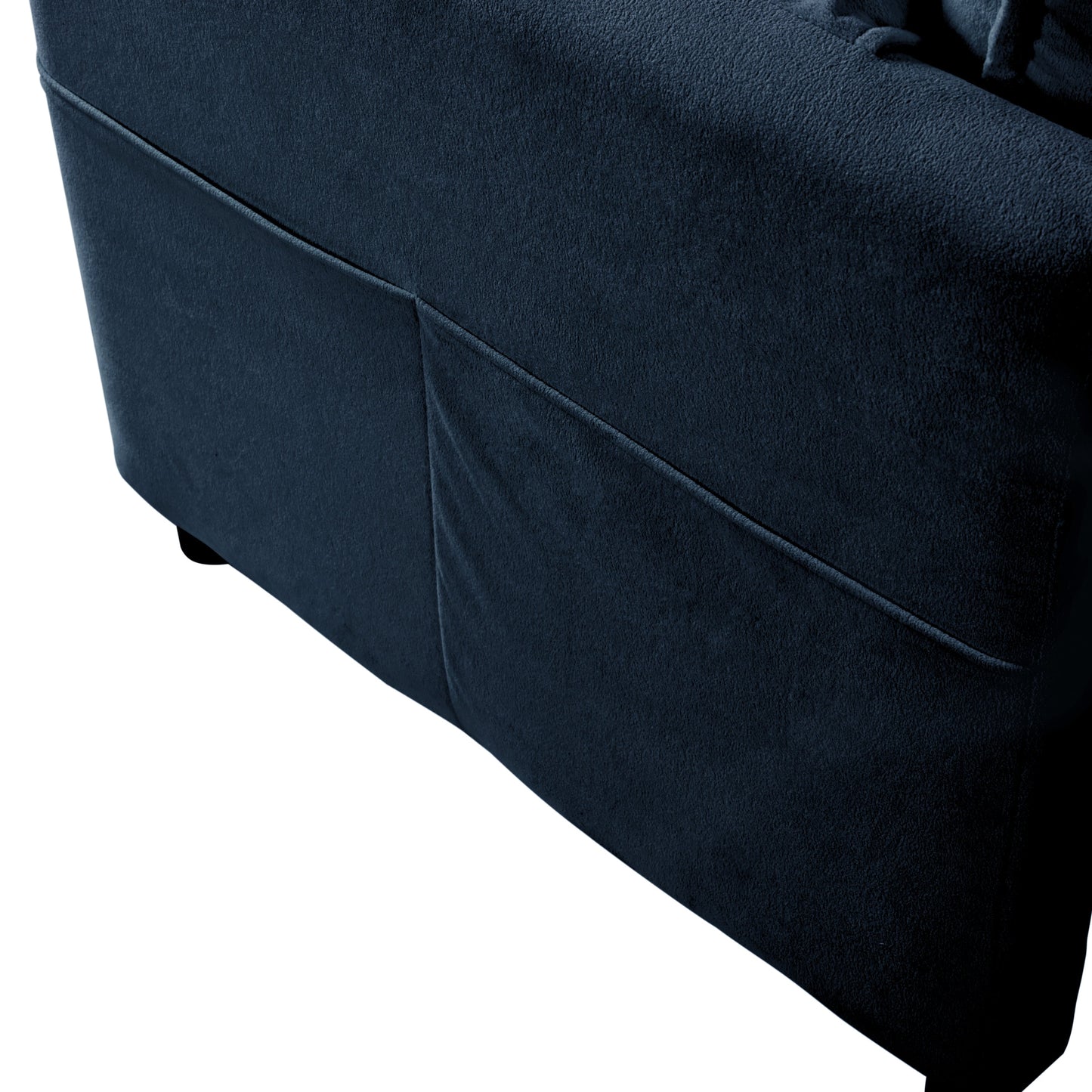 NEW Modern Blue Chenille Love Seat Upholstered Modular L Shaped Deep Seat Sectional Sofa Cloud Couch with Ottoman