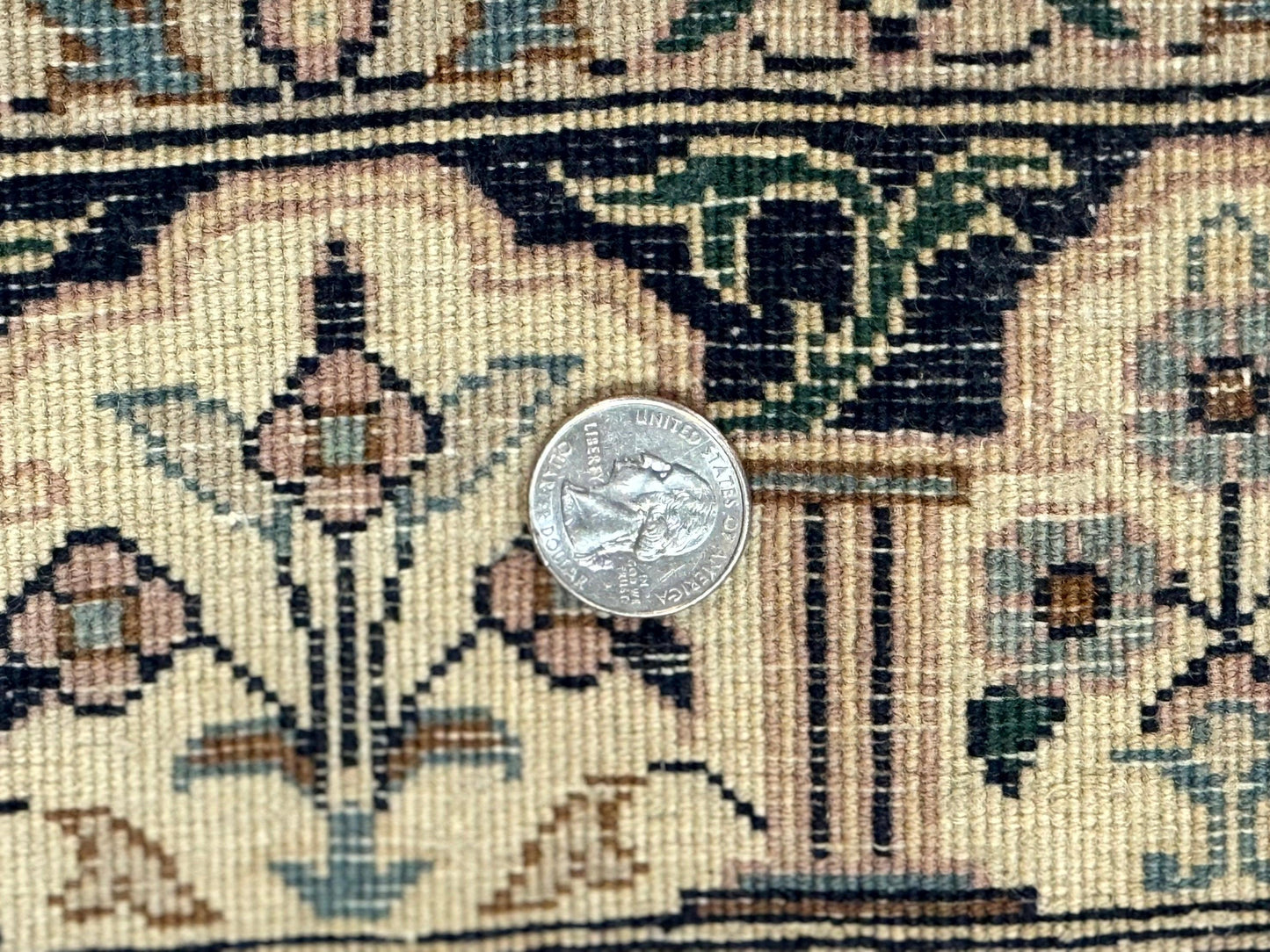 USED Small Tree of Life Prayer Rug, Pak Persian Rug 2.7 x 4, , Birds, Lantern, Handmade Vintage Fine 260 KPSI