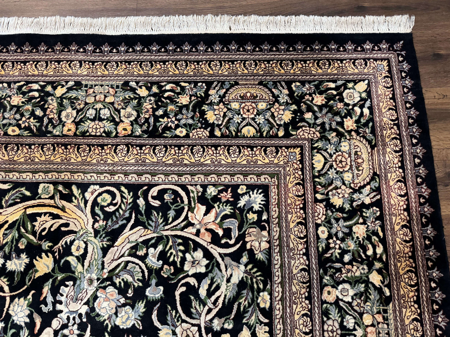 USED Pak Persian Rug 10x14, Elegant Floral Carpet, Fine 225 KPSI