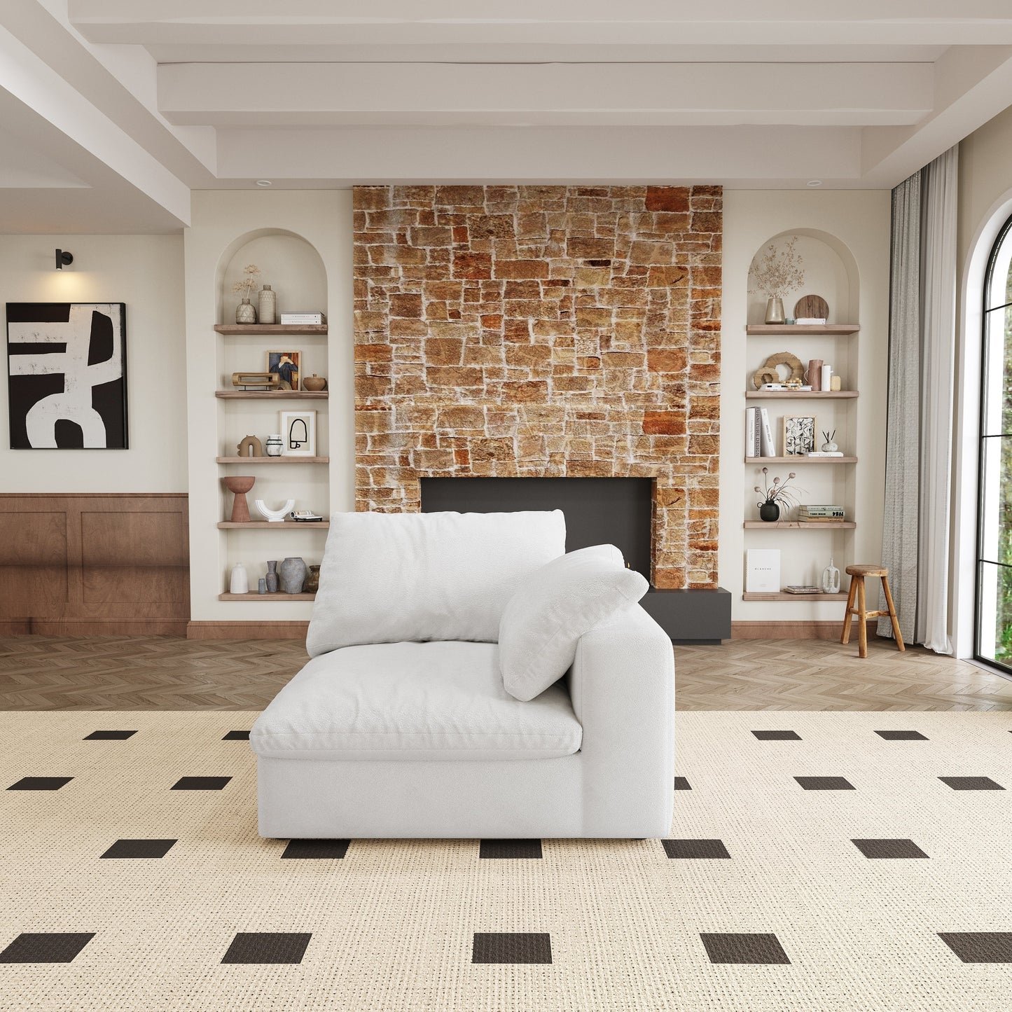 NEW 80' Two seaters Modular Sectional Couch Down Filled Modular Sectional Sofas for Living Room,Cushion Covers Removable loveseater