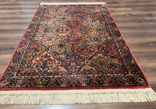 USED Karastan Rug 4x6, Multicolor Panel Kirman #717, Wool Original 700 Series Vintage