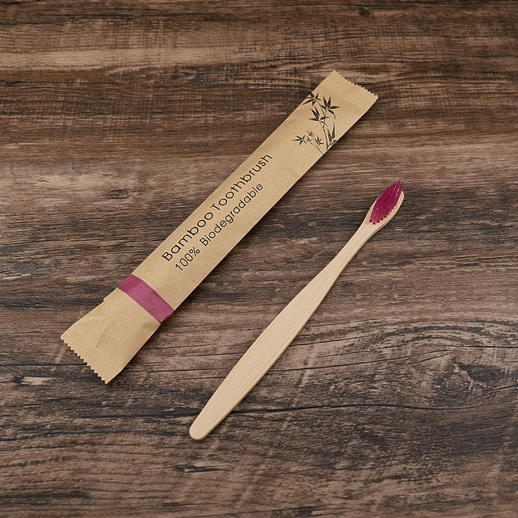 New 10Pcs Colorful Toothbrush Natural Bamboo