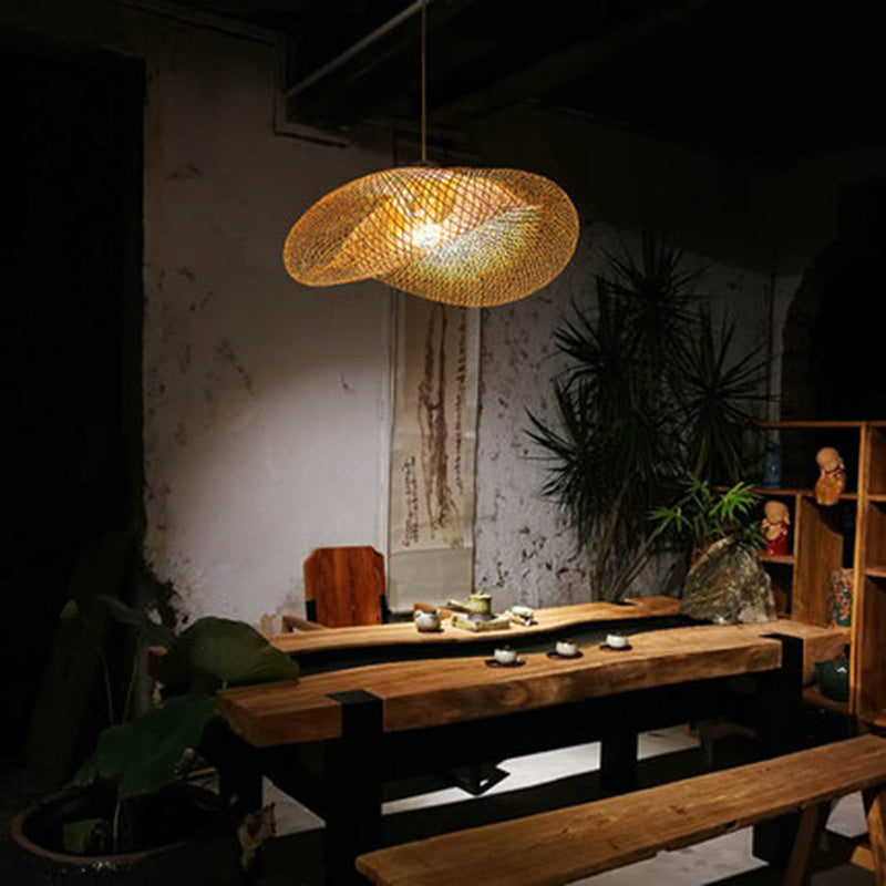 NEW Bamboo Chandelier Chinese Zen Tea Room Ceiling Light Fixture