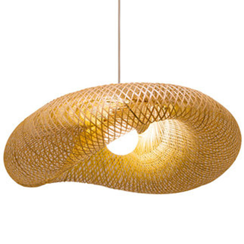 NEW Bamboo Chandelier Chinese Zen Tea Room Ceiling Light Fixture