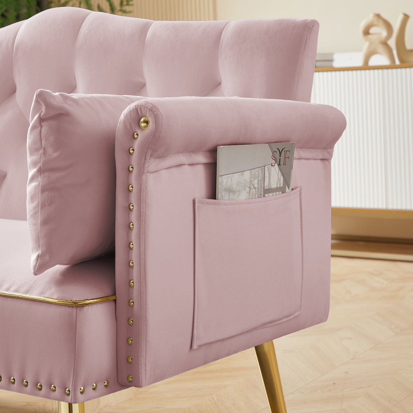 NEW Pink 2 Seater Loveseat Sofa Couch