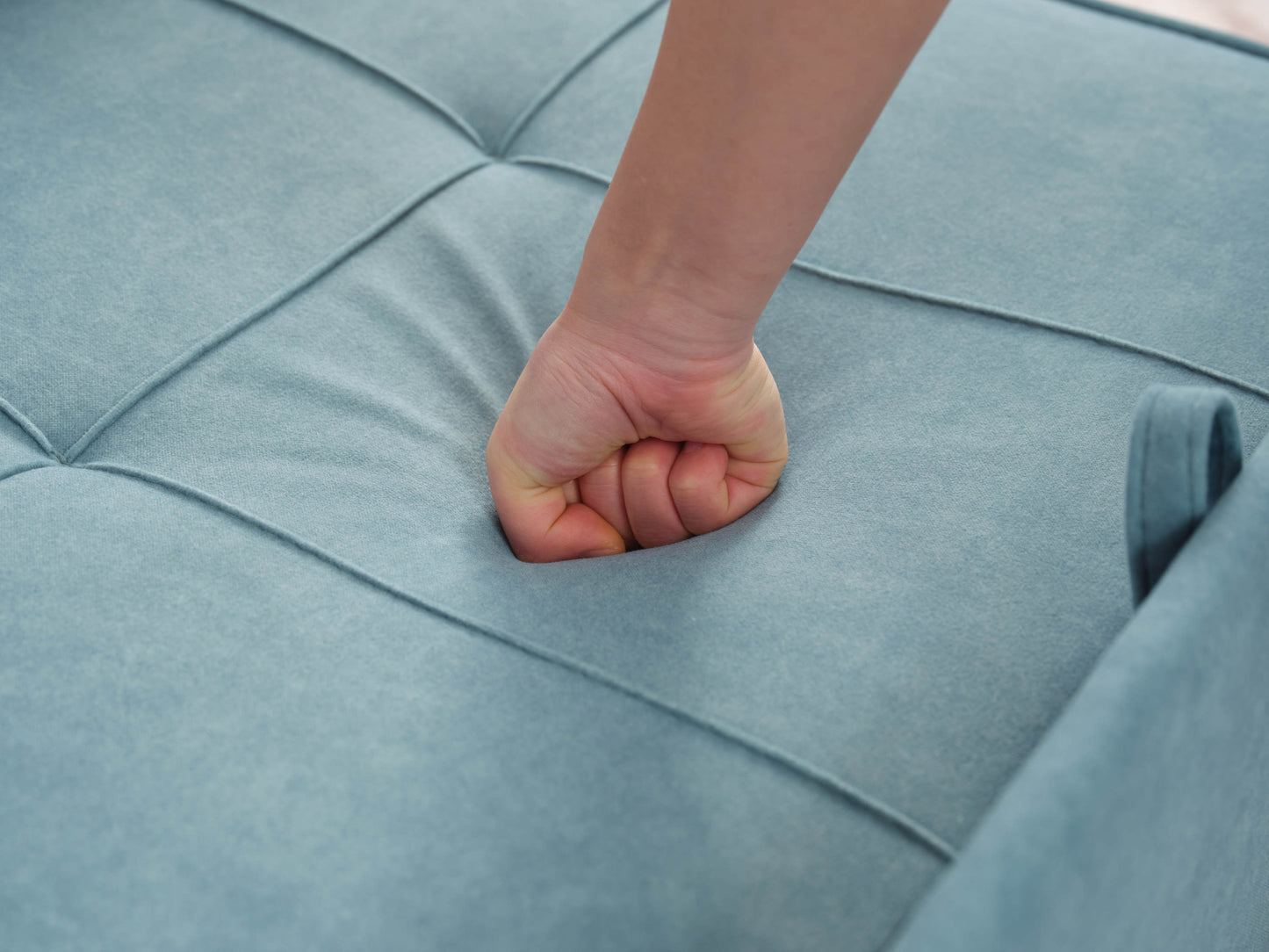 NEW Green Scratch Cloth Futon Chair Bed Convertible 3-in-1 Pull Out Sleeper Bed with USB Port