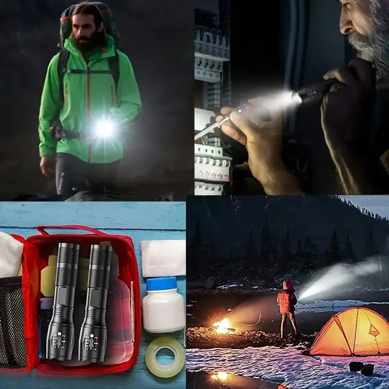 NEW High Power LED Tactical 5-Mode Light Zoom Waterproof Portable Outdoor Aluminum Alloy Flashlight Zoomable Searchlight Handheld Flash Light
