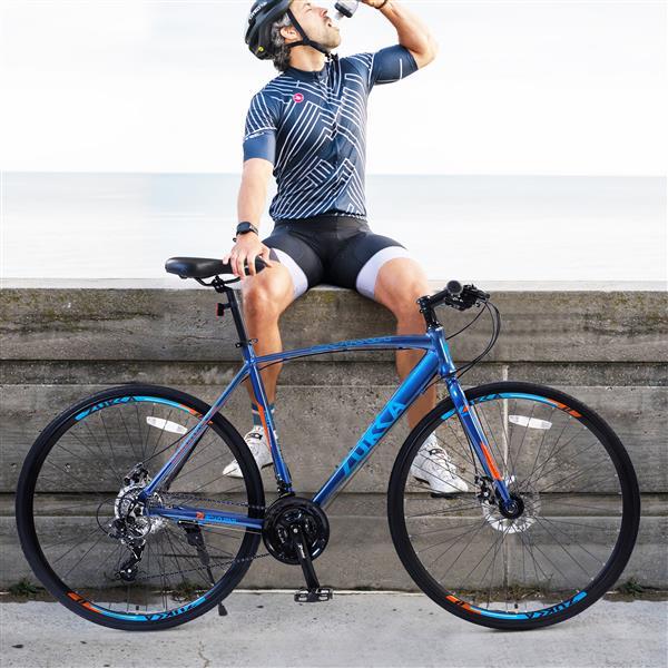 NEW 24 Speed Hybrid Disc Brake 700C Road City Bike Men Women Bicycle Bike