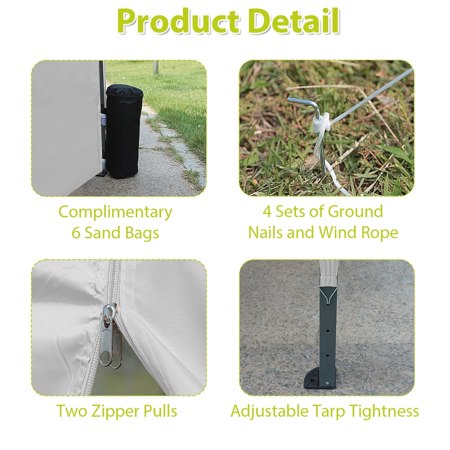 NEW 10'X20' EZ Pop Up Canopy Tent With 6 Sidewalls  Carry Bag