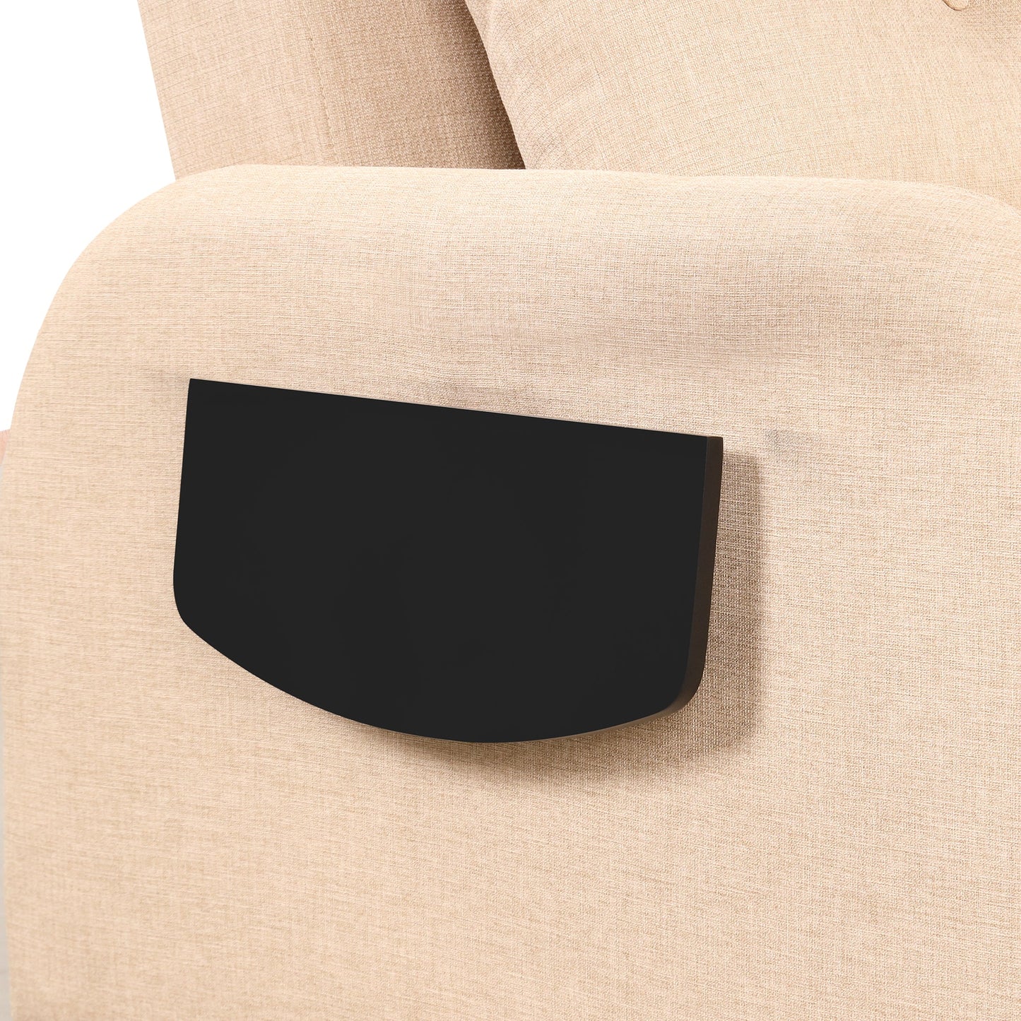 NEW Versatile Pull Out Sofa Sleeper 3 in 1 with Wing Table & USB Charge, Beige Linen, Compact Design