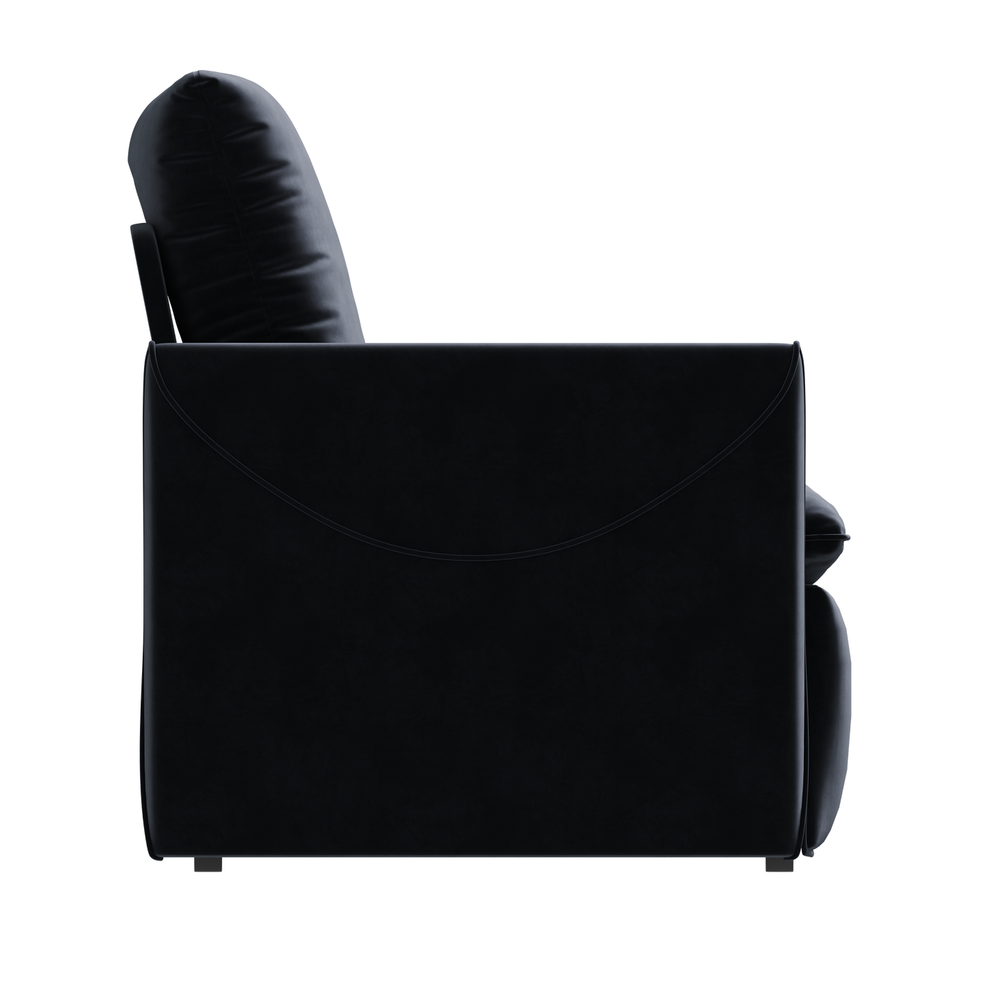 NEW 70.9' Multi-Functional 3-Seat Velvet Black Convertible Sleeper Sofa