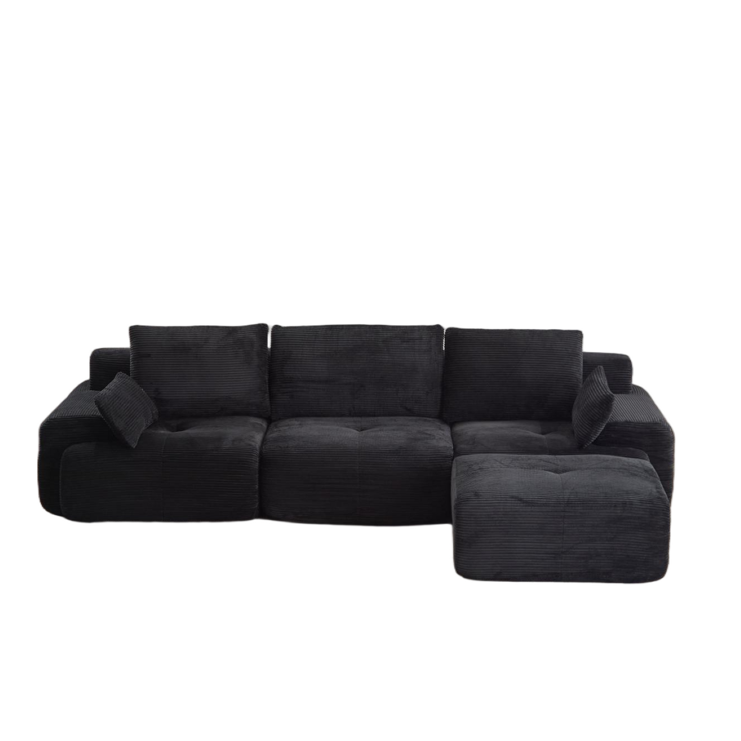 NEW Black Modern Large Memory Foam Sectional