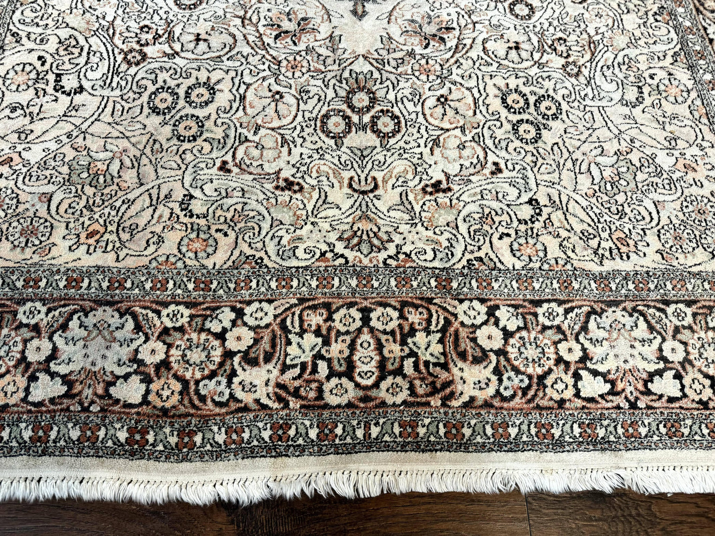 USED Silk Indian Kashmiri Rug 6x9