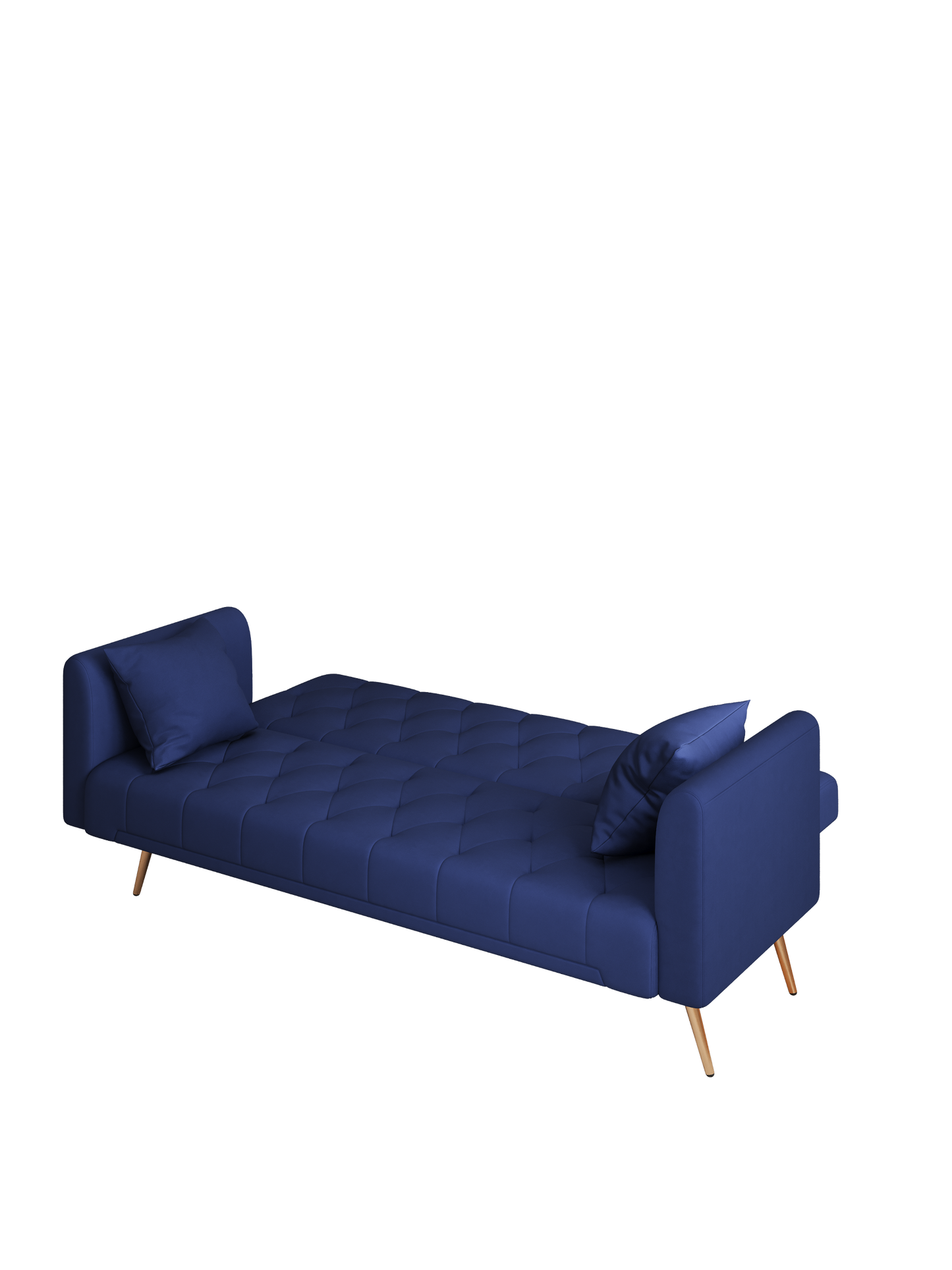NEW 71-inch convertible love seat sofa, American retro blue velvet material, suitable for small living room, bedroom, office