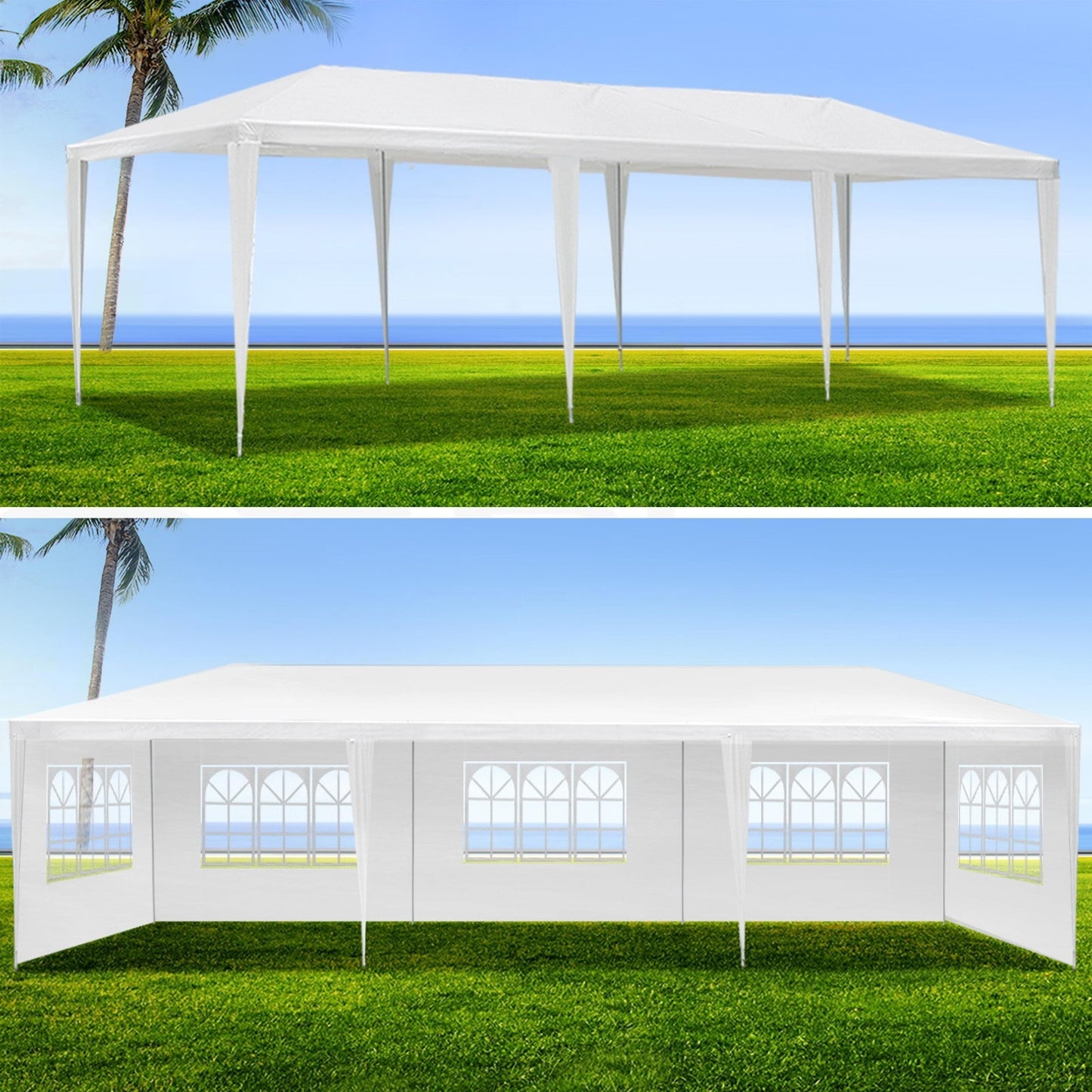 NEW 10x30' Wedding Party Canopy Tent Outdoor Gazebo With 8 Removable Sidewalls