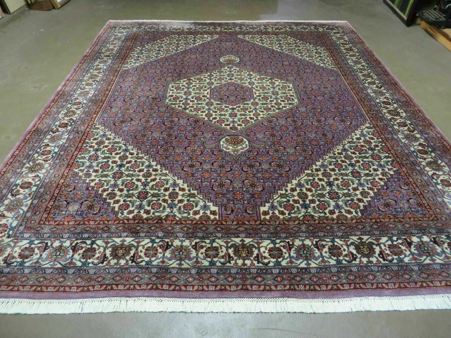 USED 8' X 10' Vintage Fine Handmade India Wool Rug Hand Knotted Carpet Detailed Nice