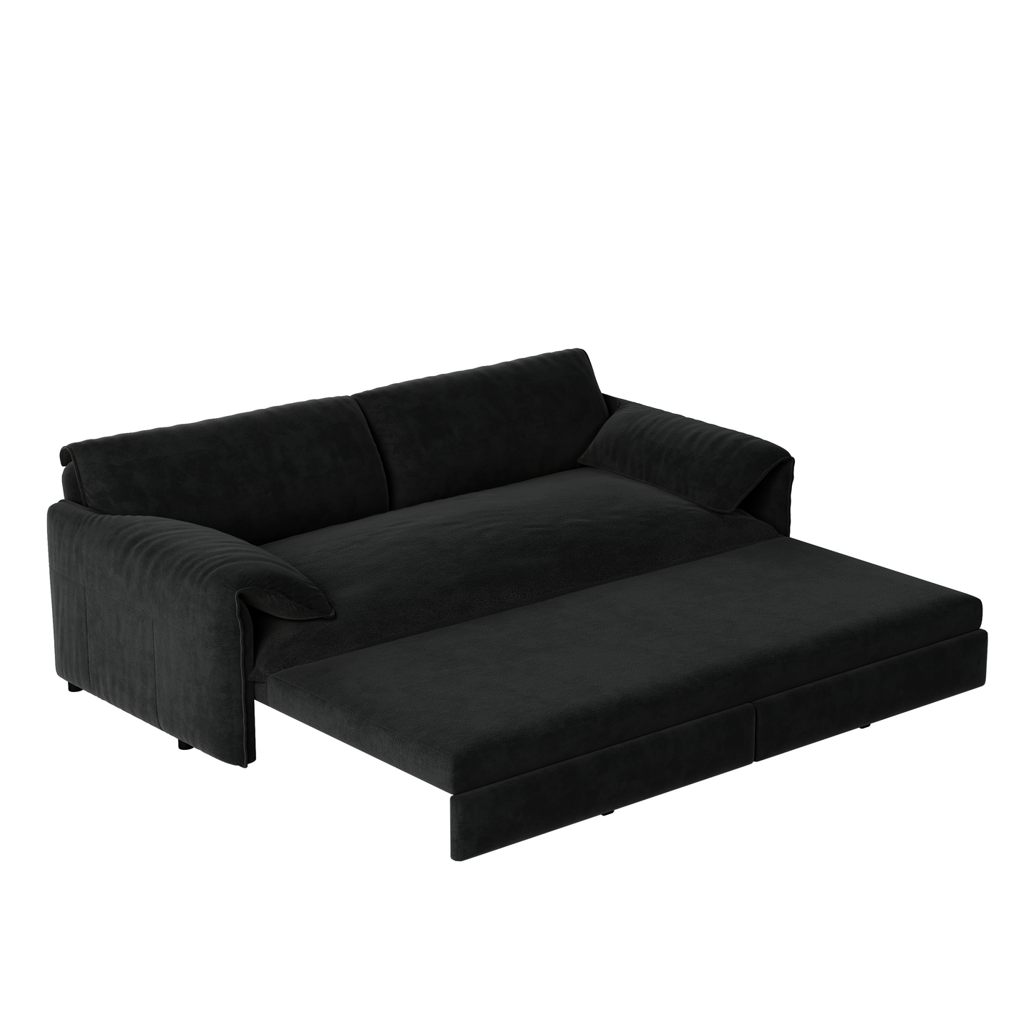 NEW 66' Queen Pull Out Sofa Bed, 3-in-1 Convertible Sleeper Sofa with Side Storage,Multi-Functional Velvet Loveseat Bed for Living Room,Bedroom,Apartment,Office.(Old Sku:W1885P214784;New Sku:W1885S00222)